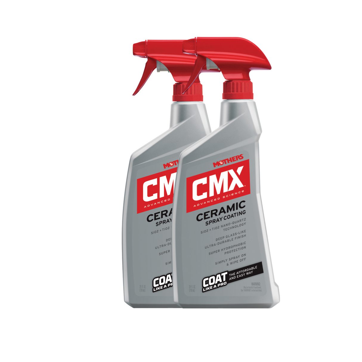MOTHERS 01024 CMX Ceramic Spray Coating 2 PACK - Ultra-Durable - Hydrophobic - Wax - 24 oz.