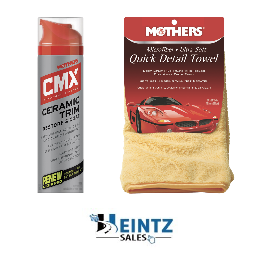 MOTHERS 01300/155600 CMX Ceramic Trim Restore & Coat / W Microfiber Towel