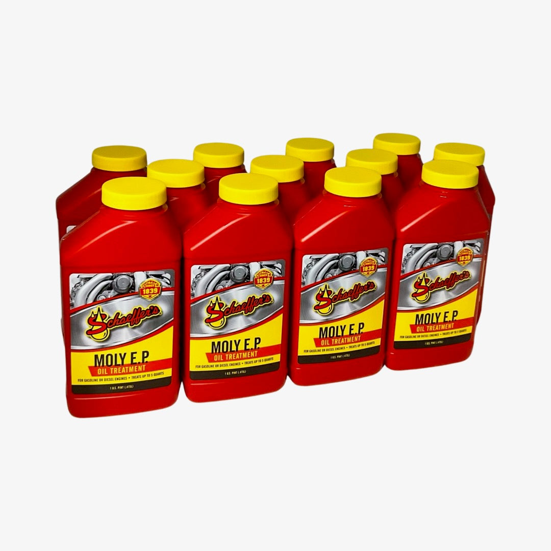 Schaeffer's 0132 - 12 Pack Moly E.P (Extreme Pressure) Oil Treatment - 1 pint ea.