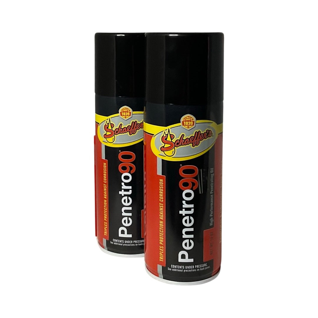 Schaeffer's 0190 - 2 Pack Penetro 90 High Performance Penetrating Oil aerosol - 13 oz. ea.