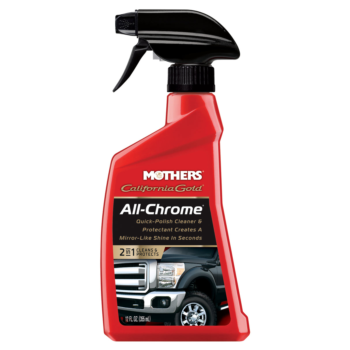MOTHERS 05222 California Gold - All Chrome - Quick Polish Cleaner - Shines- 12 oz.