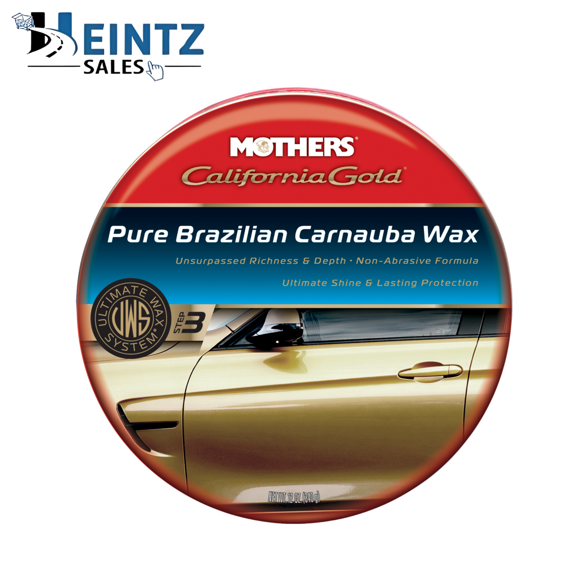 MOTHERS 05550 California Gold Pure Brazilian Carnauba Wax -12 oz. paste