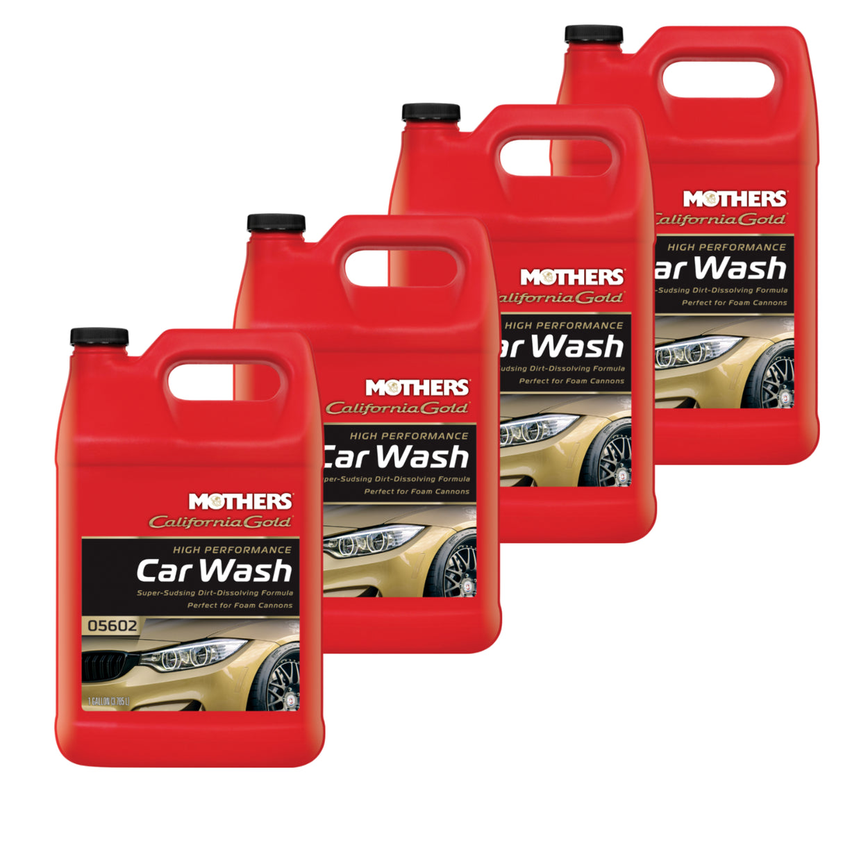 MOTHERS 05602 California Gold Car Wash 4 PACK - Resists water spots - 1 GALLON