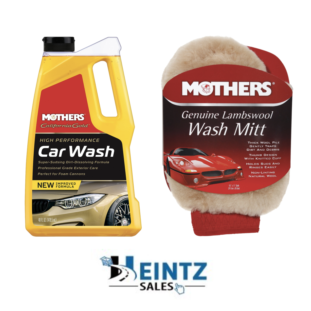 MOTHERS 05648+156300 California Gold Car Wash W/ Premium Lambs Wool Wash Mitt