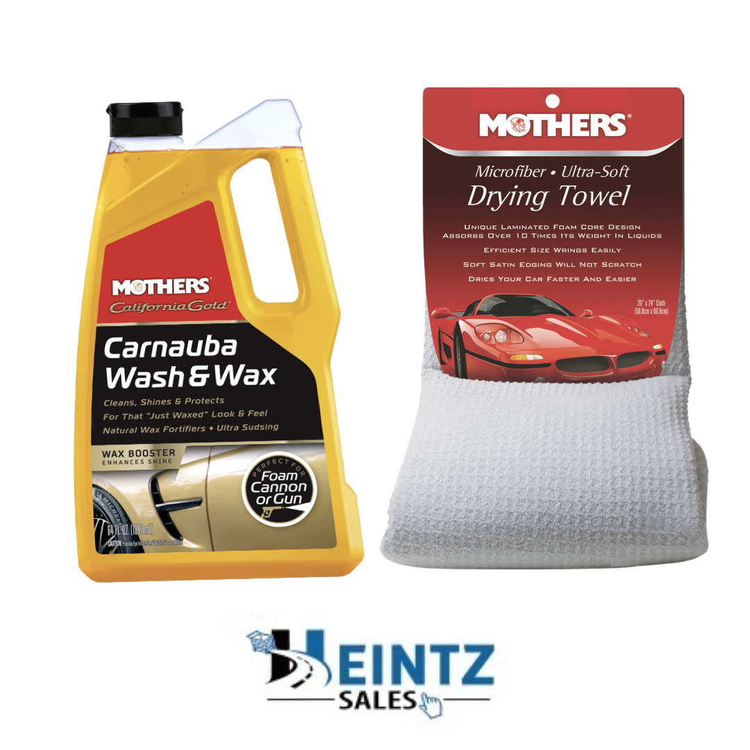 MOTHERS 05674+155300 Carnauba Wash & Wax W/Polishing Cloth & Drying Towel (Copy)