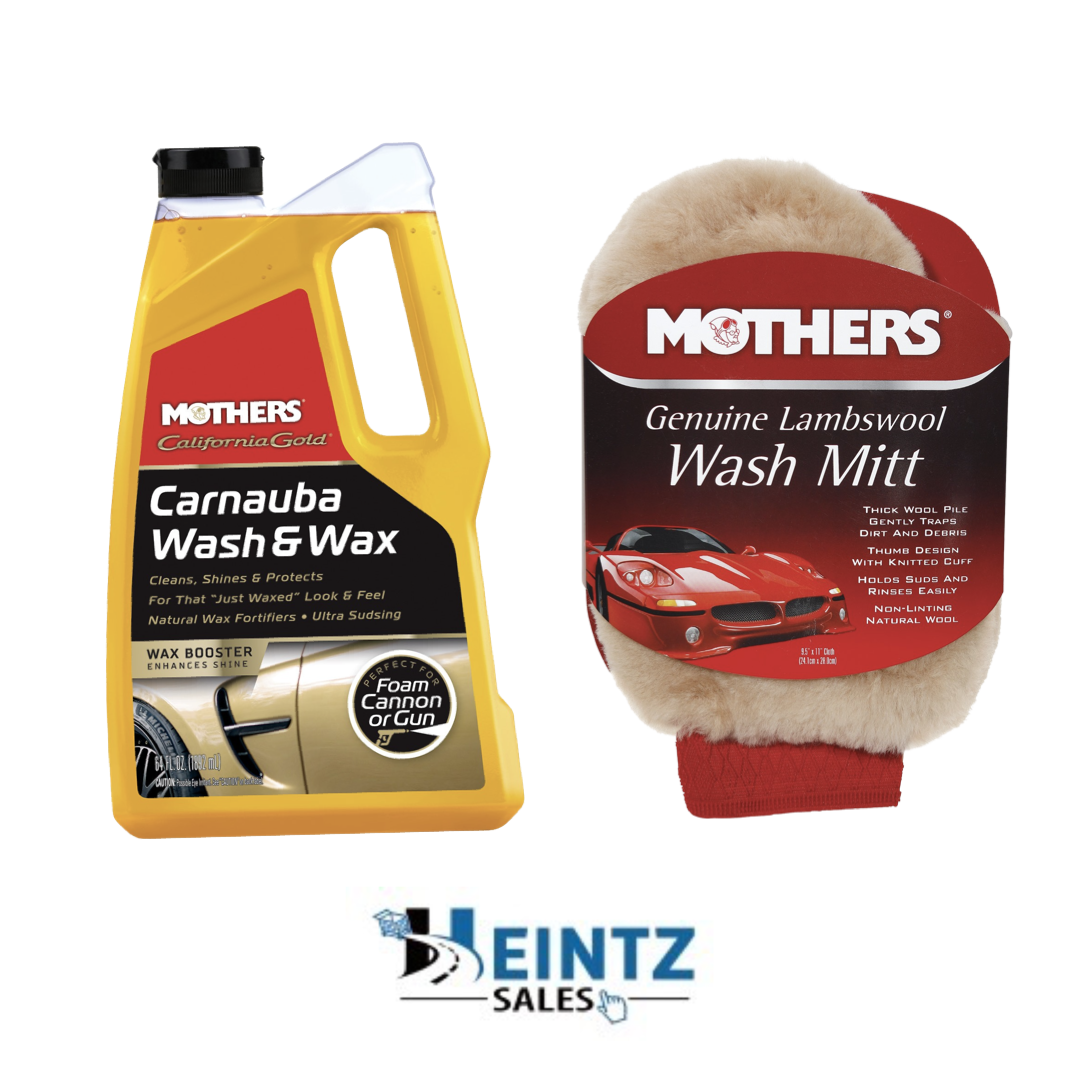 MOTHERS 05674+156300 California Gold Wash & Wax W/ Premium Lambs Wool Wash Mitt