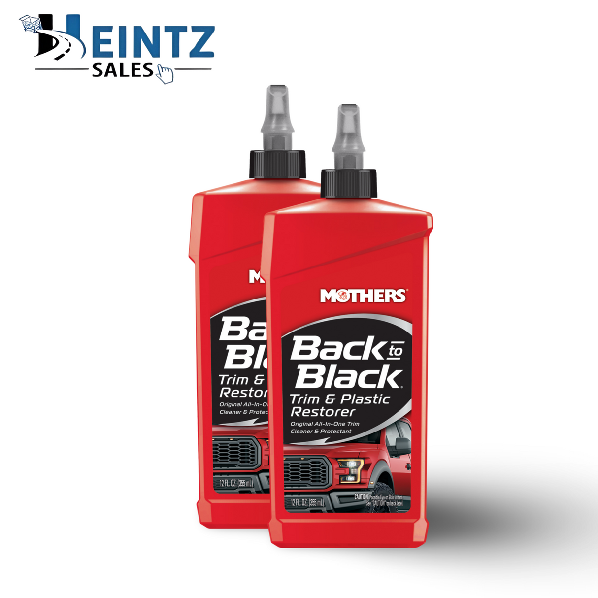 MOTHERS 06112 Back to Black Trim and Plastic Restorer 2 PACK - Rubber & Vinyl - 12 oz.
