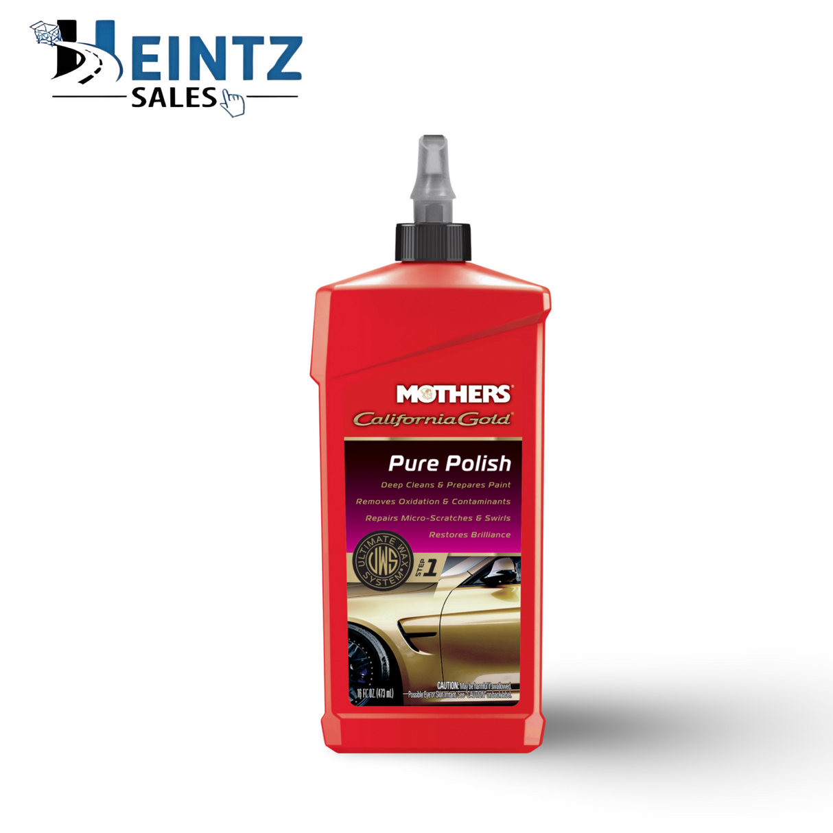 MOTHERS 07100 California Gold Pure Polish - Deep Clean, Restore Brilliance - 16 oz.