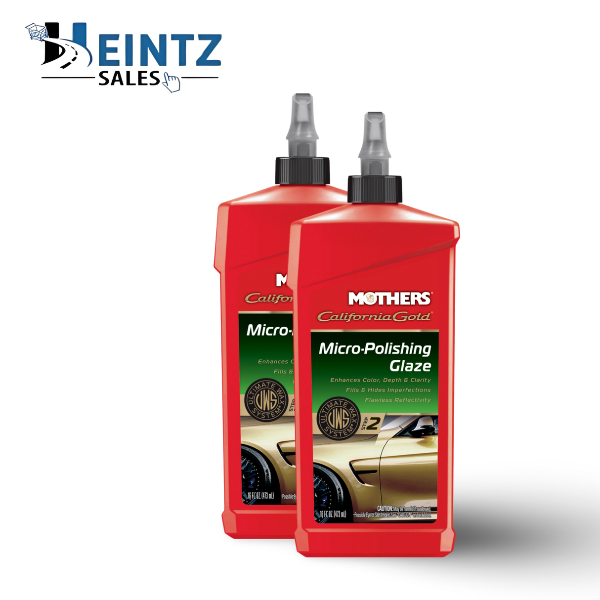 MOTHERS 08100 California Gold Micro-Polishing Glaze 2 PACK- 16 oz.