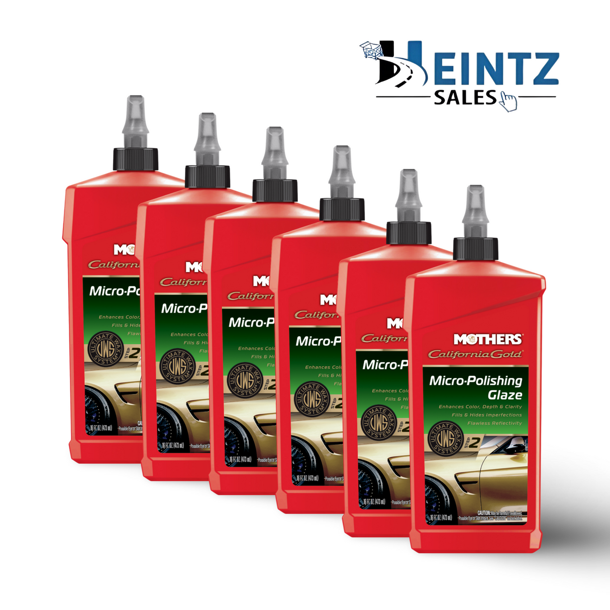 MOTHERS 08100 California Gold Micro-Polishing Glaze 6 PACK - 16 oz.