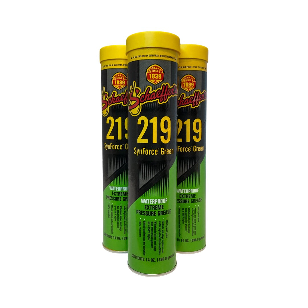 Schaeffer's 219 3 Pack Synforce Green Waterproof Grease Synthetic Wheel Bearing