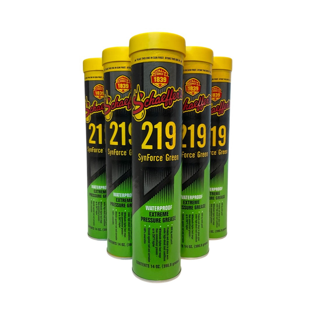 Schaeffer's 219-5 PACK Synforce Green Synthetic Wheel Bearing Waterproof Grease
