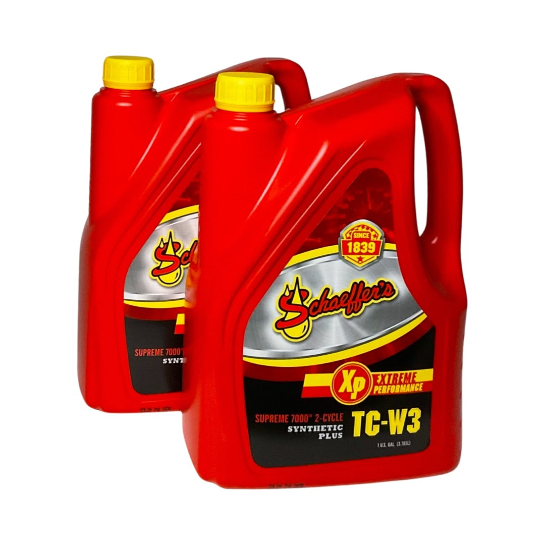 Schaeffer's 0706-006 - 2 Pack Supreme 7000 Synthetic Plus 2-Cycle TC-W3 Diesel Engine Oil - 1 qt. ea.