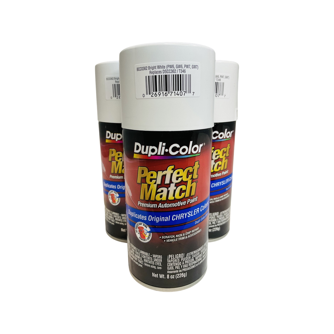 Dupli-Color BCC0362 - 3 Pack Chrysler Bright White Perfect Match Automotive Spray Paint - 8 oz. ea.