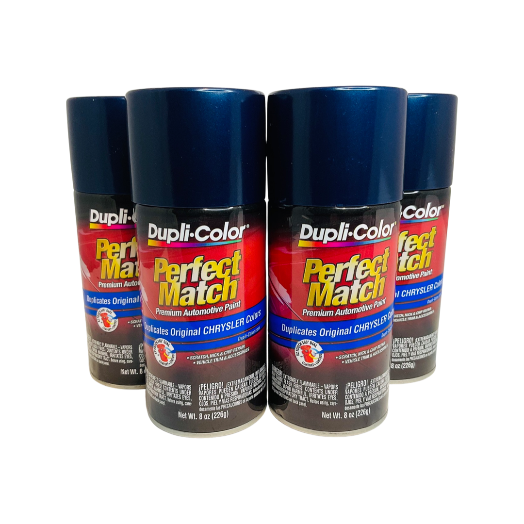 Dupli-Color BCC0409 - 4 Pack Chrysler Patriot Blue Metallic Perfect Match Automotive Spray Paint - 8 oz. ea.