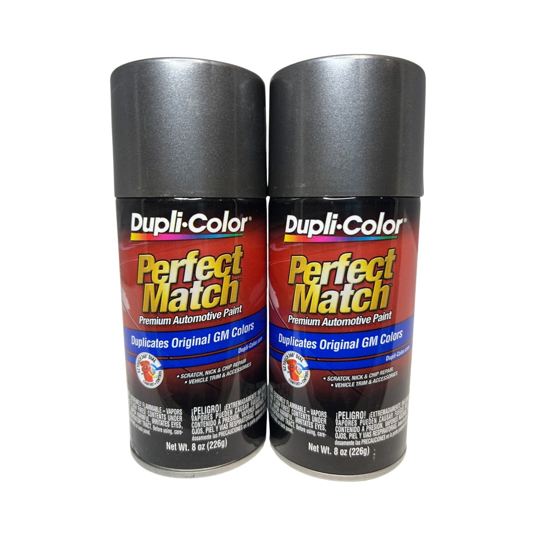 Dupli-Color BGM0347 - 2 Pack GM Medium Gray Metallic Perfect Match Automotive Spray Paint - 8 oz. ea.