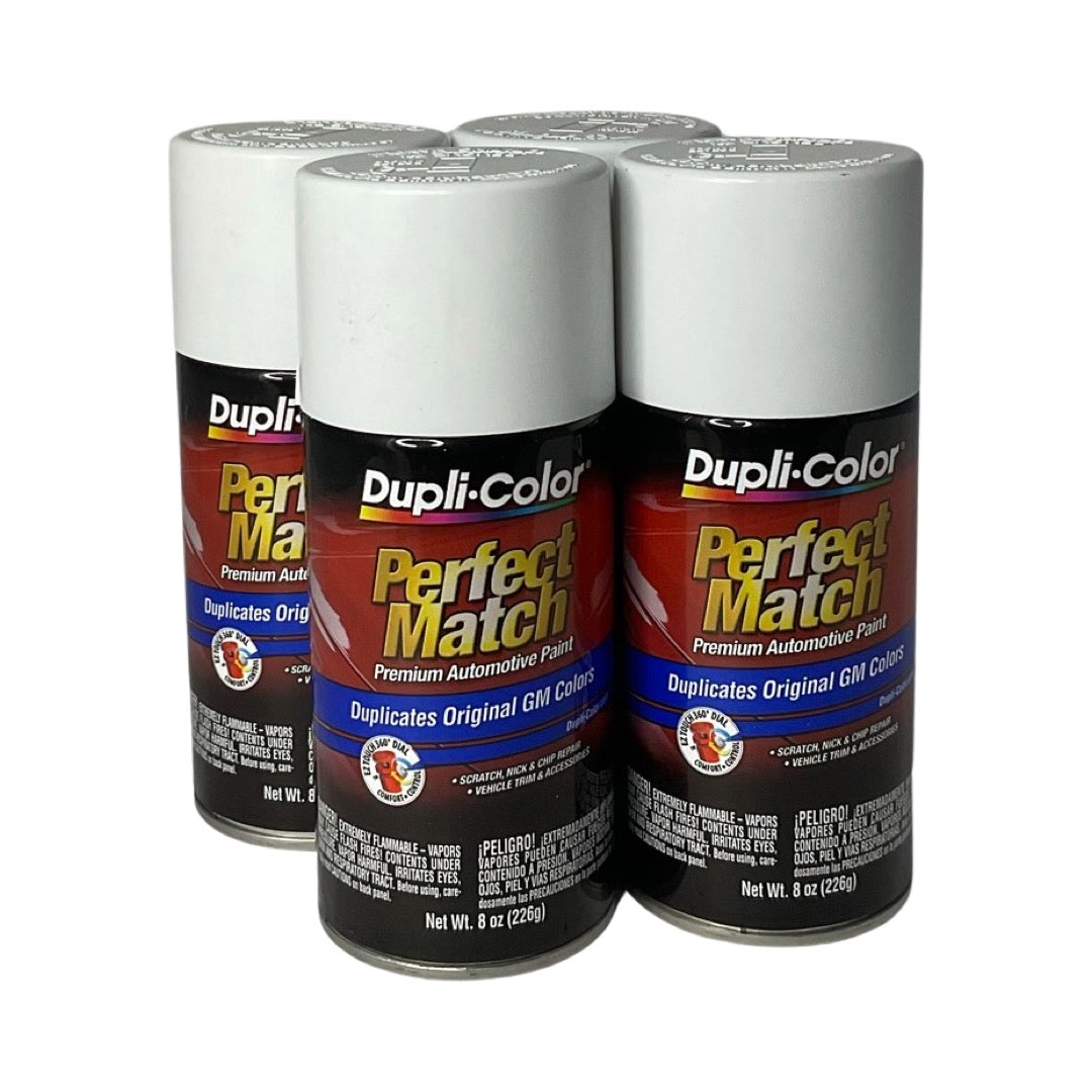 Dupli-Color BGM0433 - 4 Pack GM Bright White Perfect Match Automotive Spray Paint - 8 oz. ea.