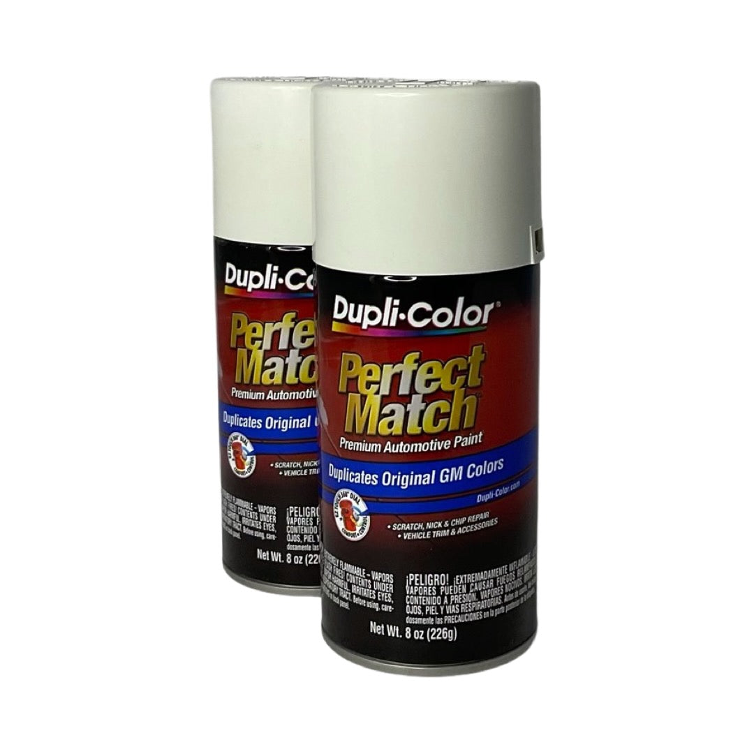 Dupli-Color BGM0434 - 2 Pack GM Olympic White Perfect Match Automotive Spray Paint - 8 oz. ea.