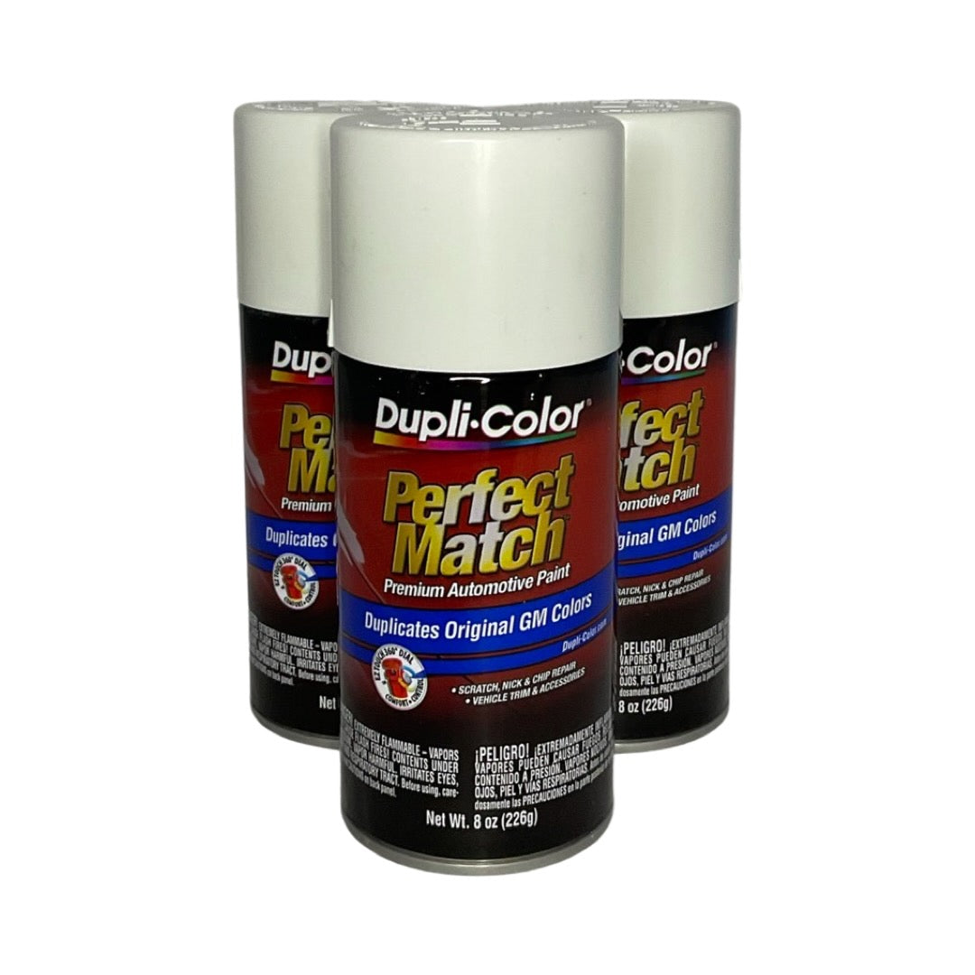 Dupli-Color BGM0434 - 3 Pack GM Olympic White Perfect Match Automotive Spray Paint - 8 oz. ea.