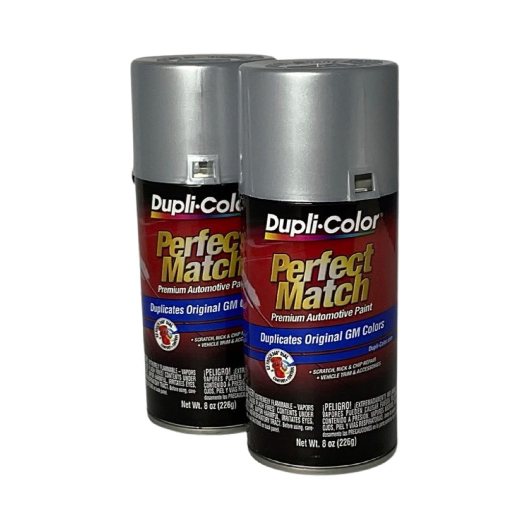 Dupli-Color BGM0508 - 2 Pack GM Ultra Silver Metallic Perfect Match Automotive Spray Paint - 8 oz. ea.