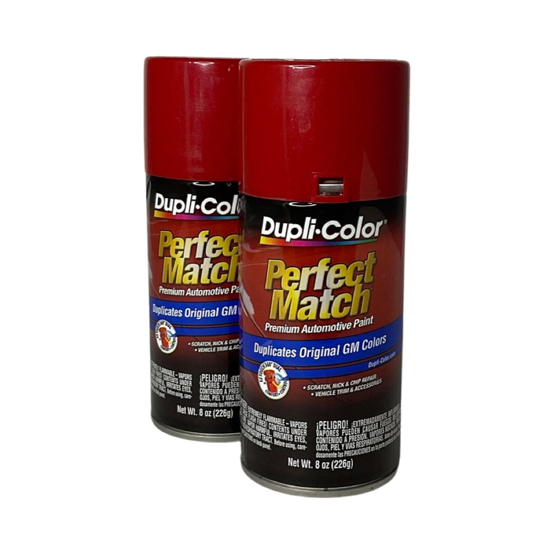 Dupli-Color BGM0519 - 2 Pack GM Victory Red Perfect Match Automotive Spray Paint - 8 oz. ea.