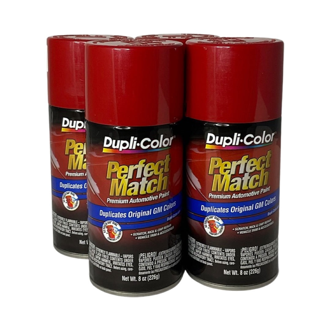 Dupli-Color BGM0519 - 4 Pack GM Victory Red Perfect Match Automotive Spray Paint - 8 oz. ea.