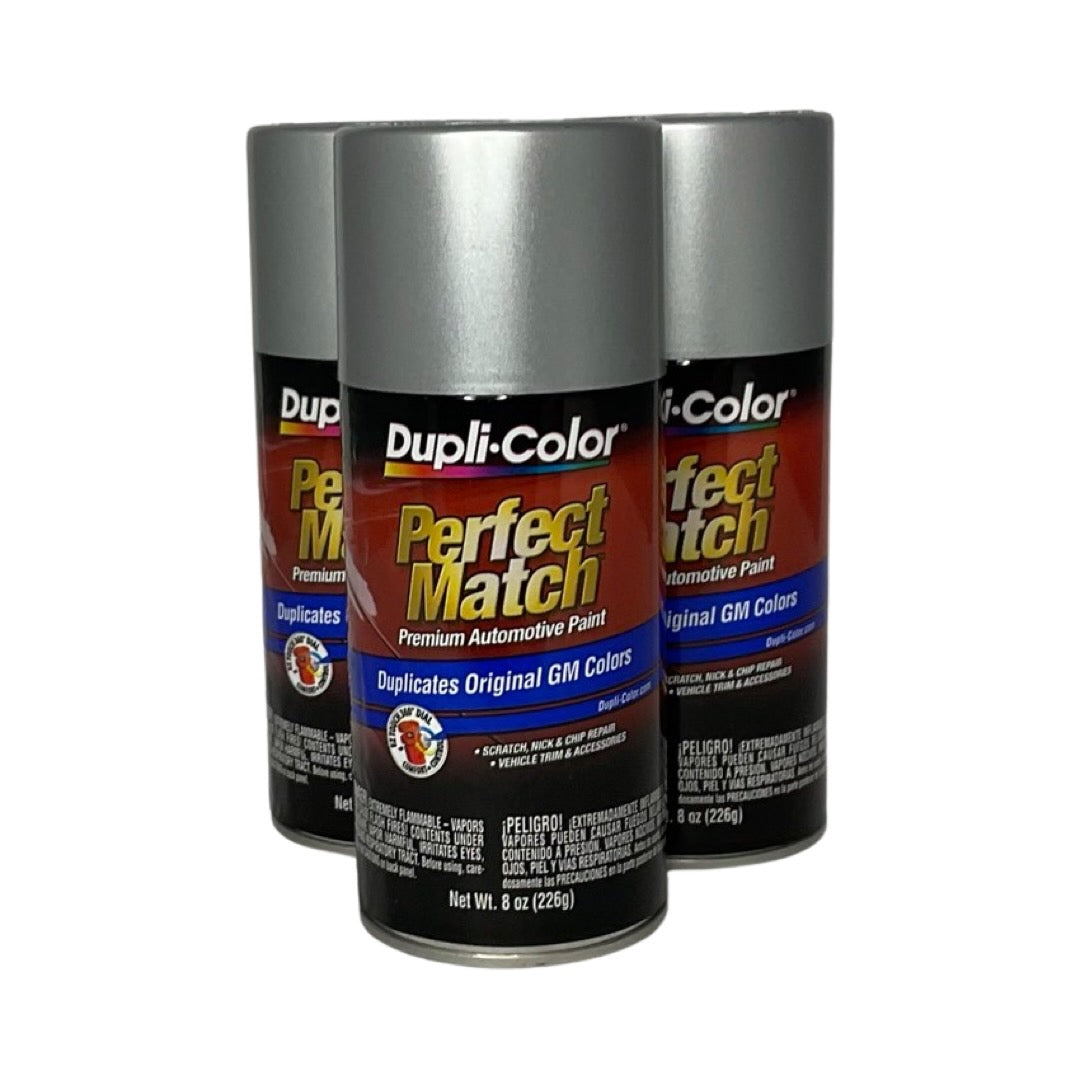 Dupli-Color BGM0535 - 3 Pack GM Silver Metallic Perfect Match Automotive Spray Paint - 8 oz. ea.