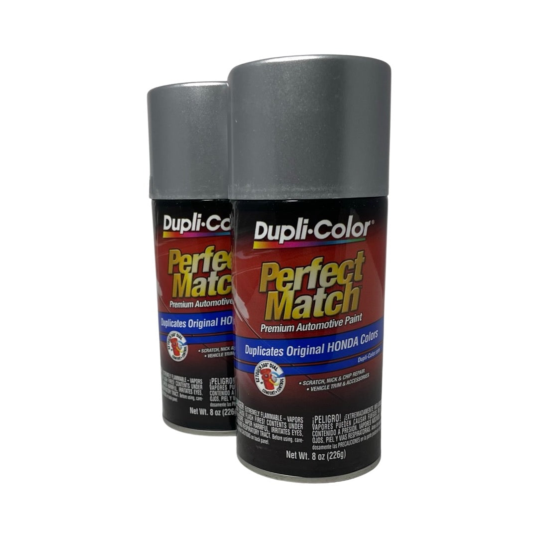 Dupli-Color BHA0971 - 2 Pack Honda Satin Silver Metallic Perfect Match Automotive Paint - 8 oz. ea.