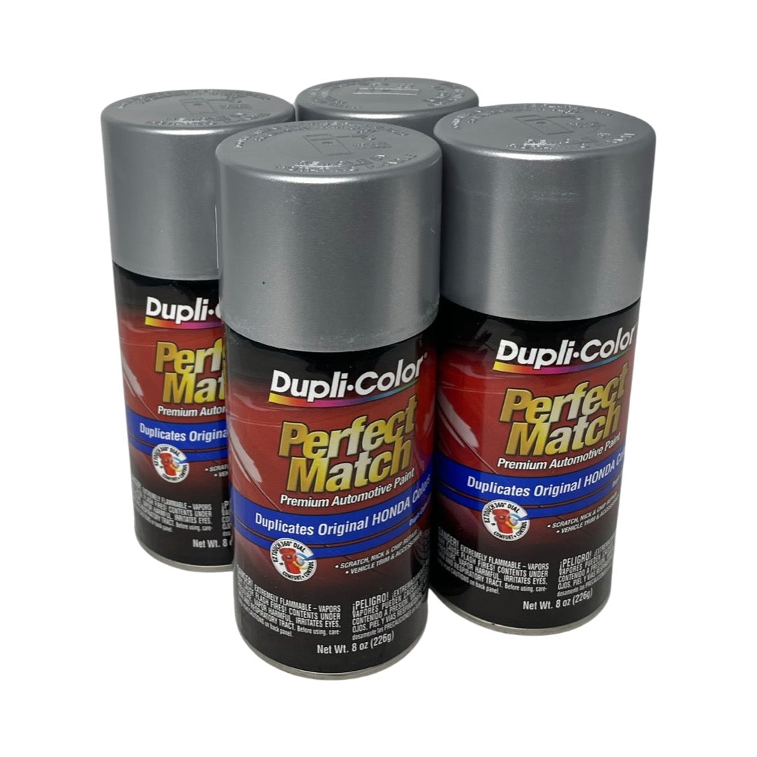 Dupli-Color BHA0971 - 4 Pack Honda Satin Silver Metallic Perfect Match Automotive Paint - 8 oz. ea.