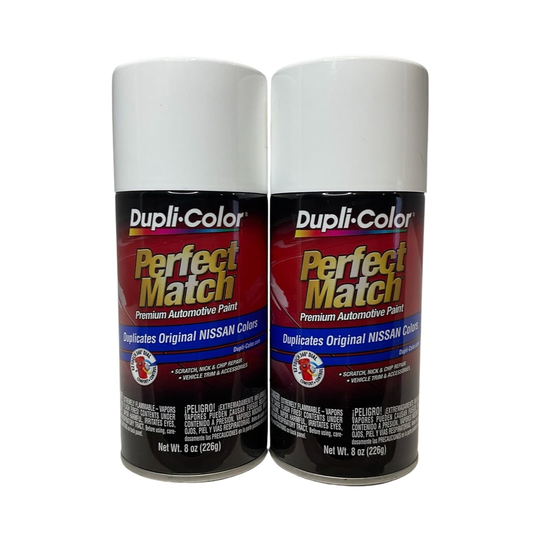 Dupli-Color BNS0562 - 2 Pack Nissan Super White Perfect Match Automotive Paint - 8 oz. ea.