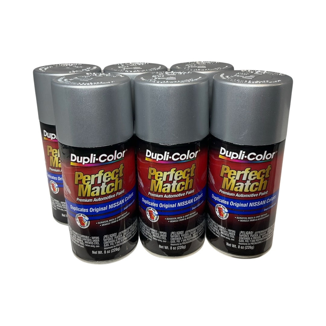 Dupli-Color BNS0598 - 6 Pack Nissan Silver Mist Metallic Perfect Match Automotive Paint - 8 oz. ea.