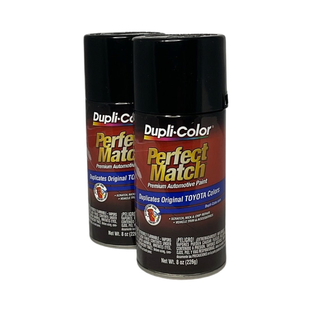 Dupli-Color BTY1566 - 2 Pack Toyota Black Metallic Perfect Match Automotive Paint - 8 oz. ea.