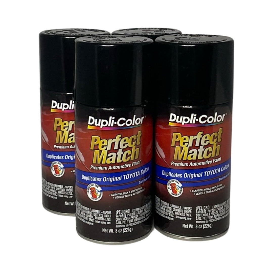Dupli-Color BTY1566 - 4 Pack Toyota Black Metallic Perfect Match Automotive Paint - 8 oz. ea.