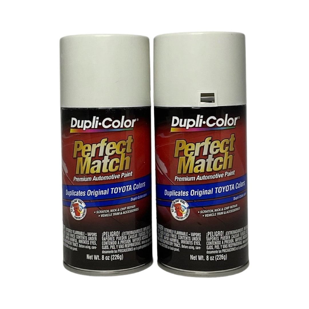 Dupli-Color BTY1578 - 2 Pack Toyota White Perfect Match Automotive Paint - 8 oz.