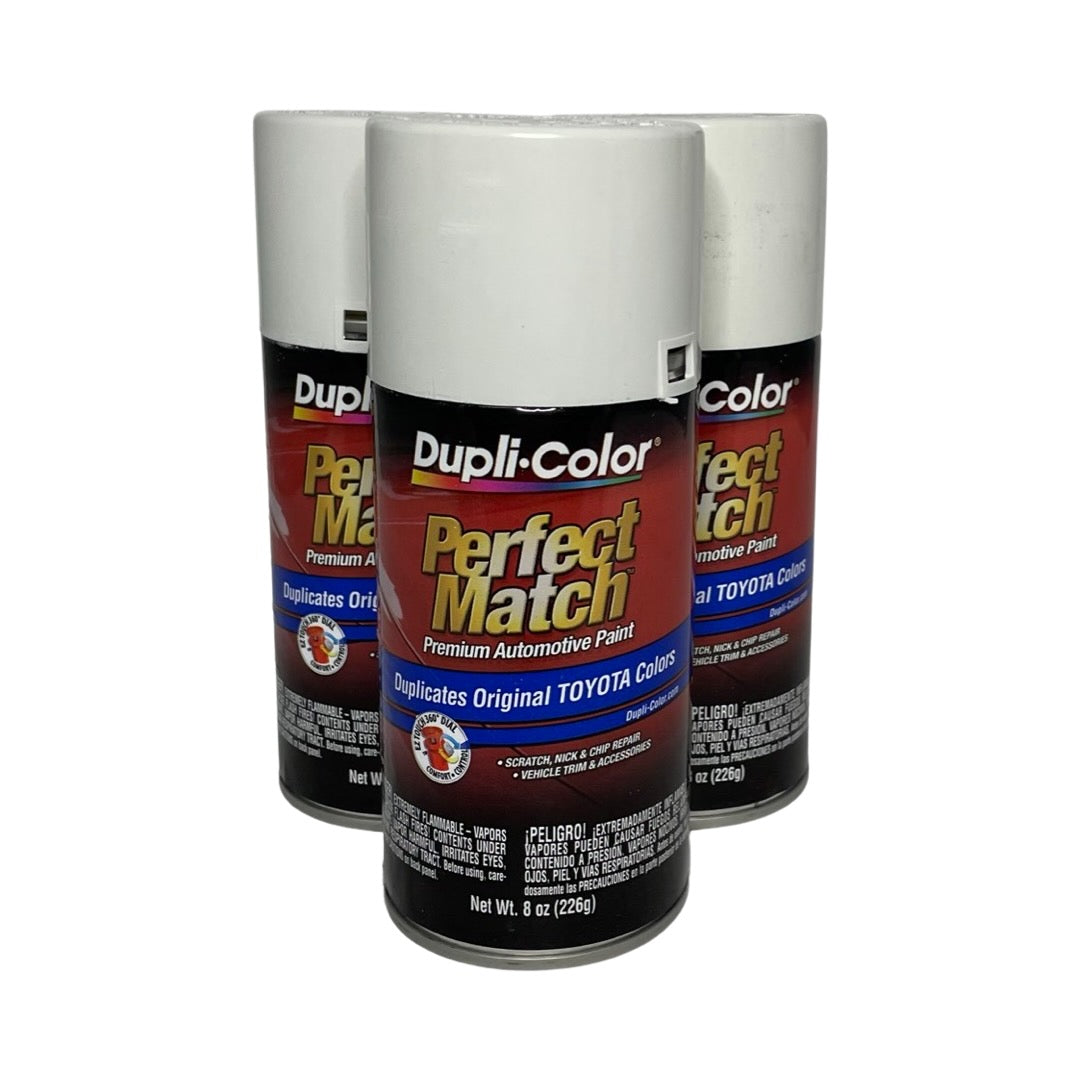 Dupli-Color BTY1578 - 3 Pack Toyota White Perfect Match Automotive Paint - 8 oz.