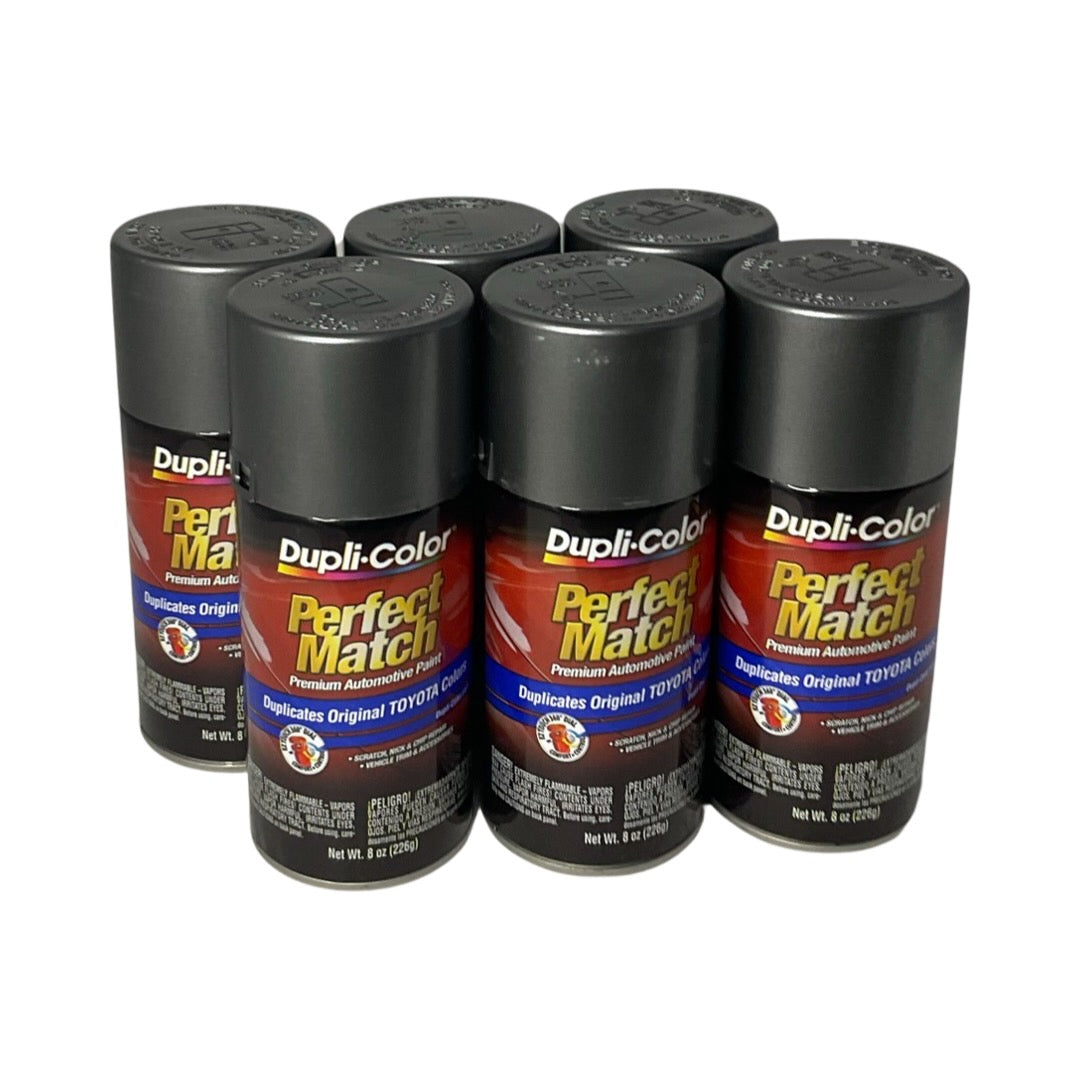 Dupli-Color BTY1614 - 6 Pack Toyota Phantom Grey Pearl Perfect Match Automotive Paint - 8 oz.