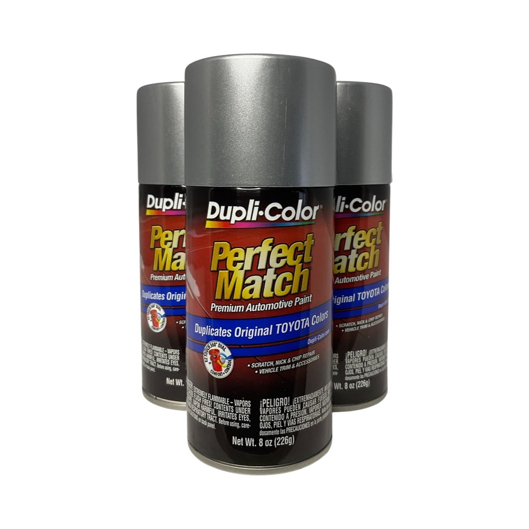Dupli-Color BTY1617 - 3 Pack Toyota Classic Silver Mica Perfect Match Automotive Paint - 8 oz. ea.