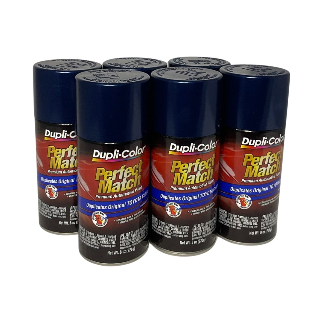 Dupli-Color BTY1623 - 6 Pack Toyota Dark Blue Pearl Perfect Match Automotive Paint - 8 oz. ea.