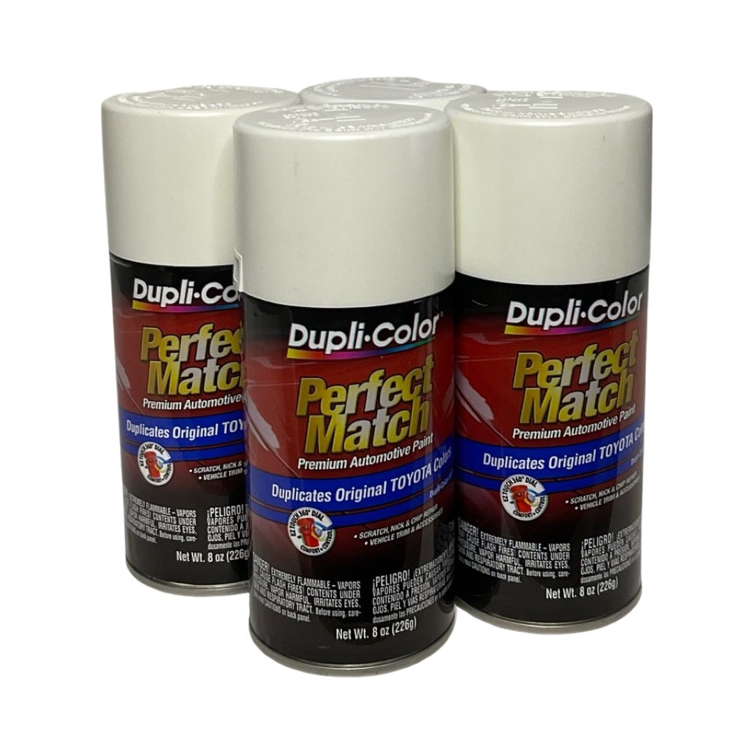 Dupli-Color BTY1626 - 4 Pack Toyota White Pearl Perfect Match Automotive Paint - 8 oz. ea.