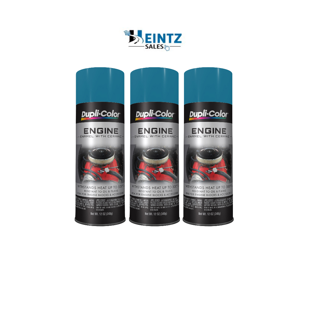 Duplicolor DE1619 Chrysler Green Engine Enamel w/ Ceramic Paint Aerosol - 12 oz. - 3 PACK