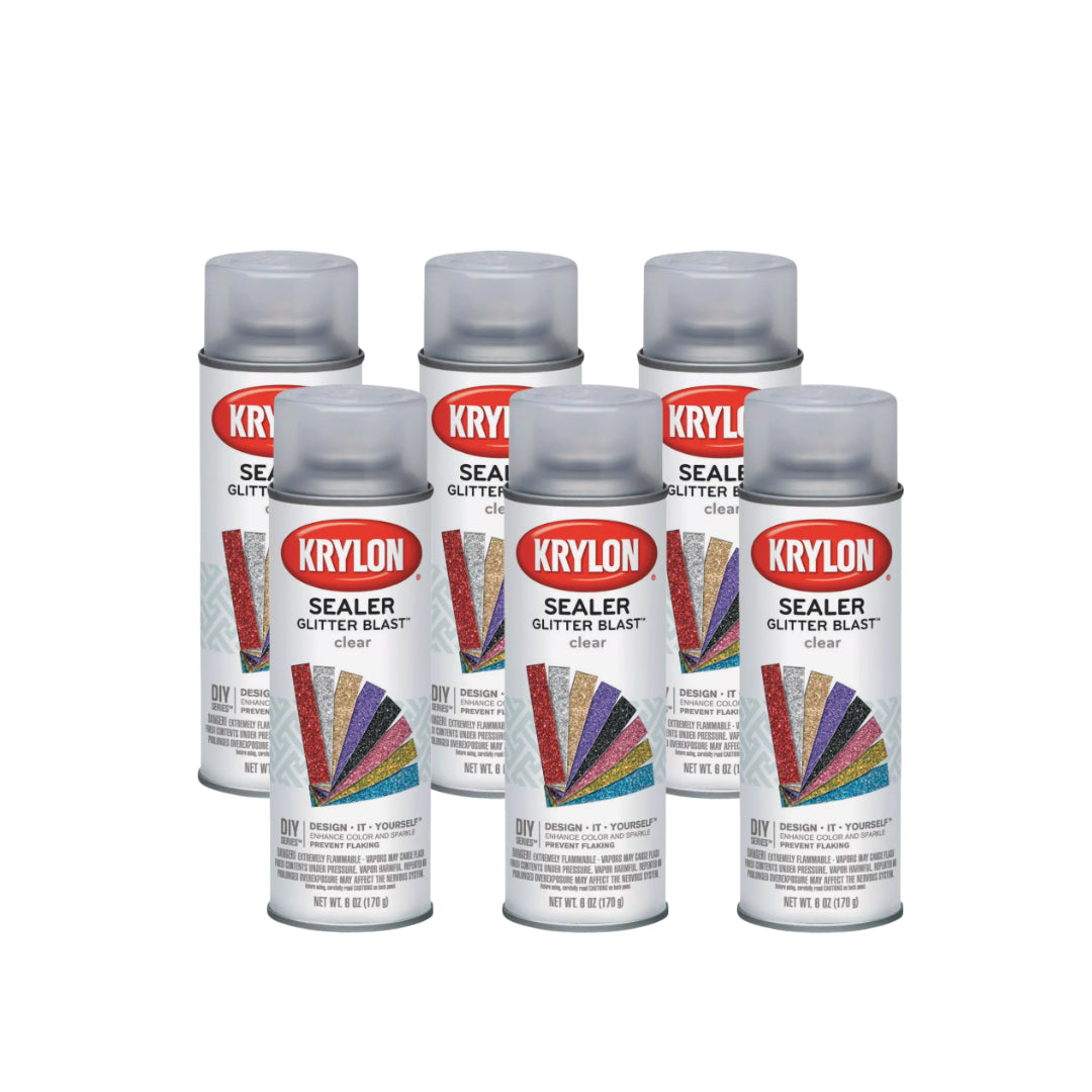 KRYLON 3800 -- Glitter Blast Clear Sealer 6oz Case of 6