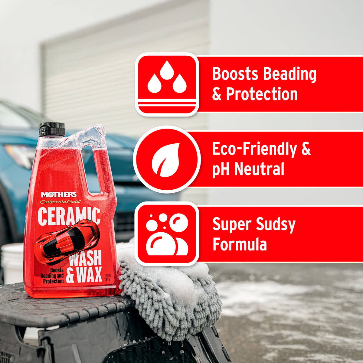 Mothers Ceramic Bundle - 01712/05650/05766 - Ceramic Wash & Wax, Paint Correction, Spray Wax