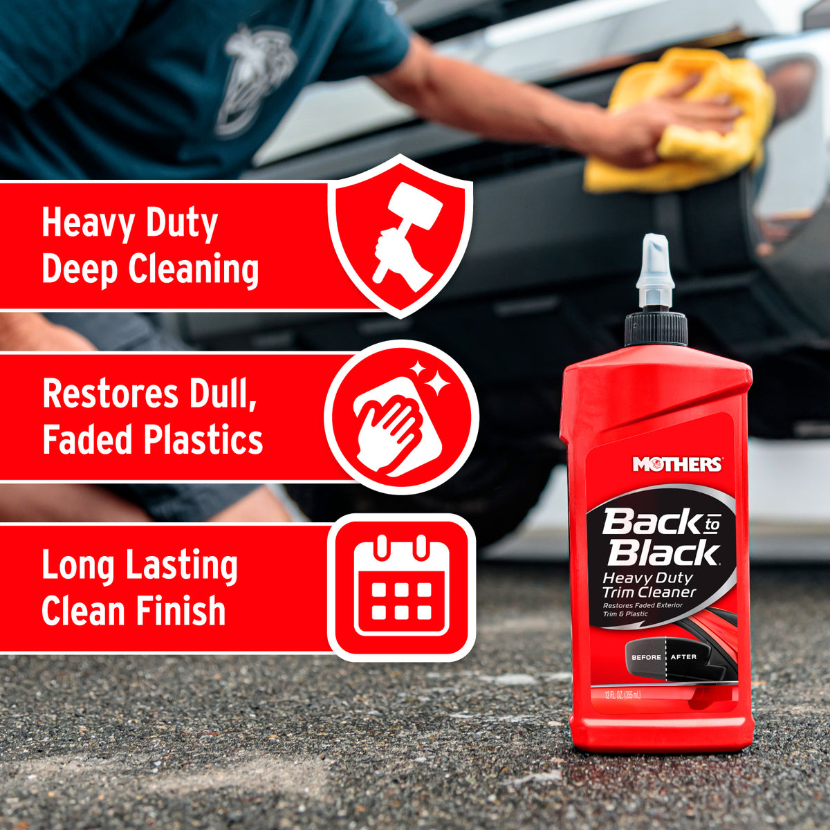 Mothers Back-to-Black Heavy Duty Trim Cleaner Kit - 06141