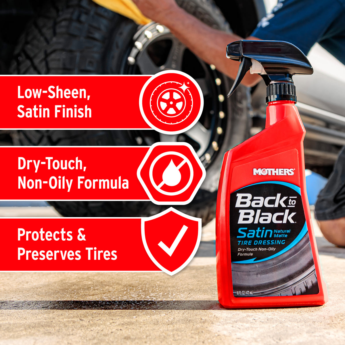Mothers Back to Black Satin Natural Matte Tire Dressing - 06816