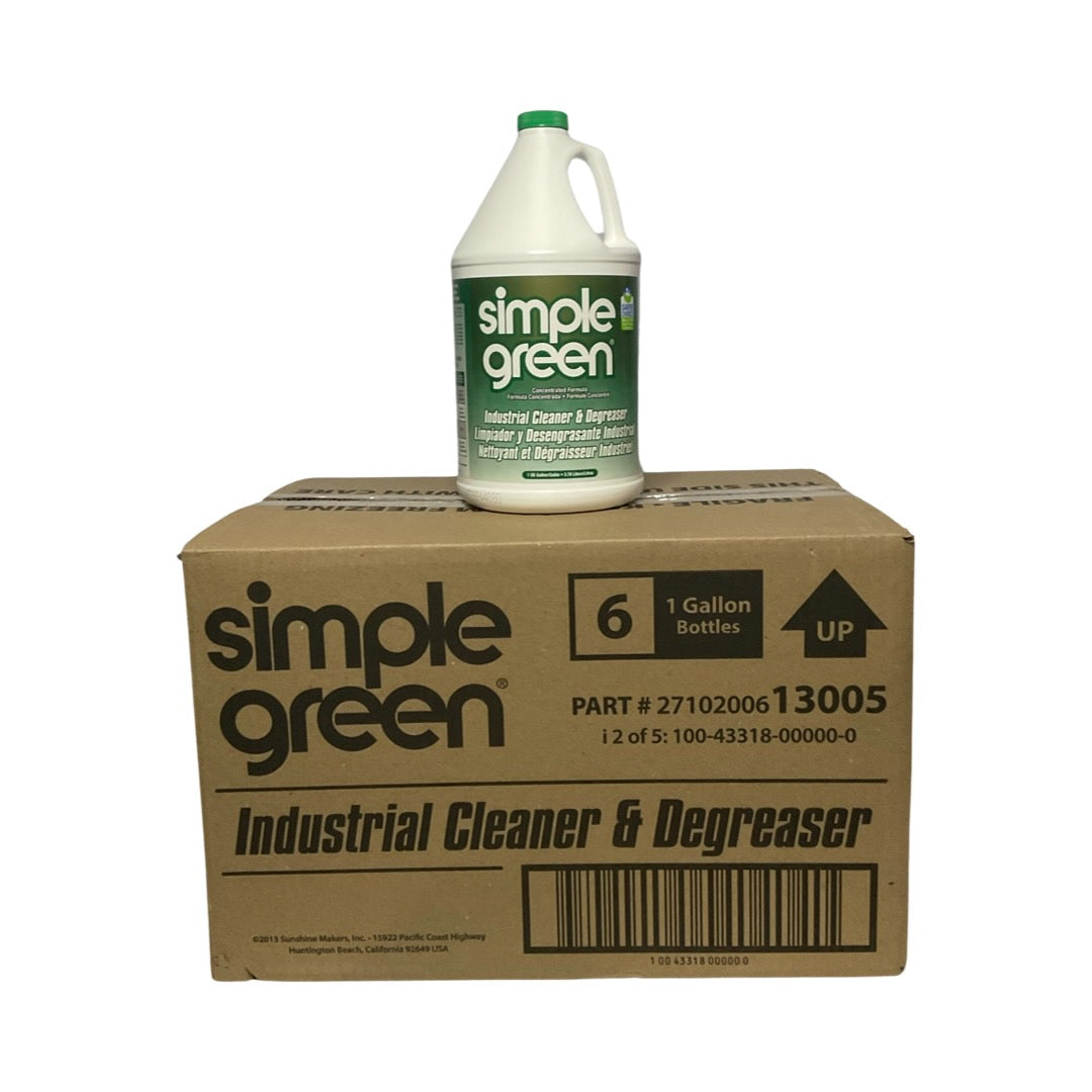 Simple Green 13005 - 6 Pack Concentrated Industrial Cleaner and Degreaser - 1 gal.