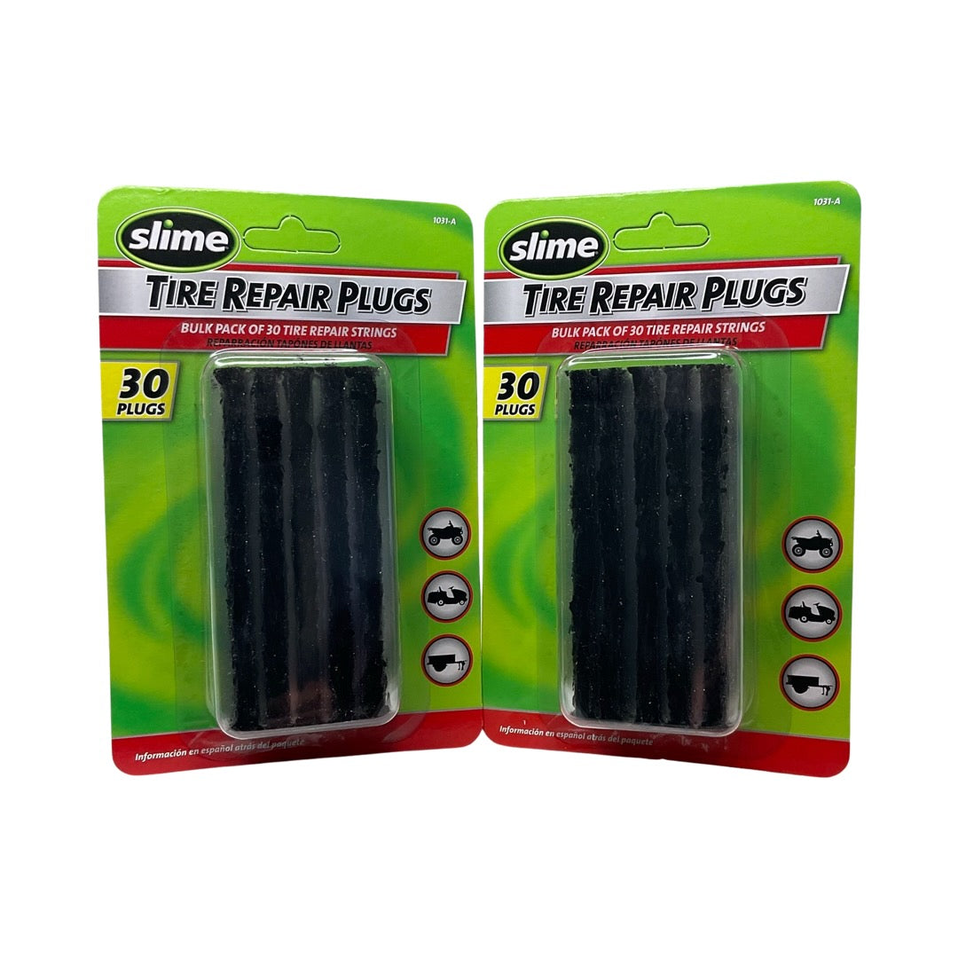 SLIME 1031-A - 2 Pack Tire Plug Repair Strings for Car & Truck Tire Repair - 30 pc. ea.