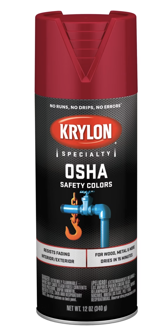 Krylon 2116 Osha Safety Colors - Safety Red - 12 oz