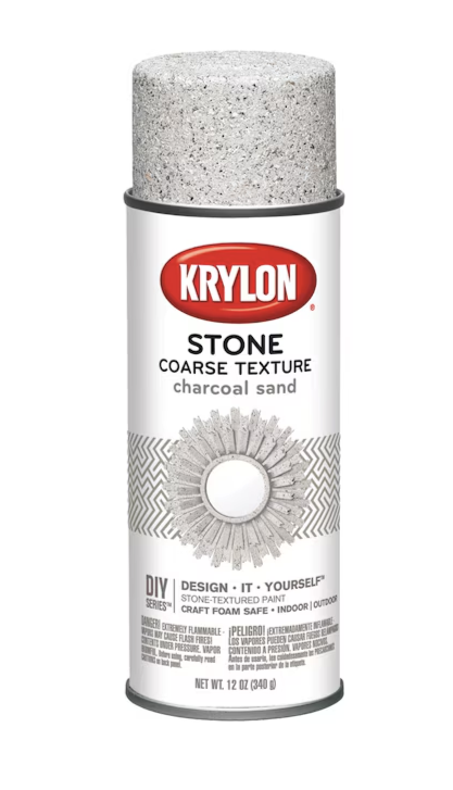 Krylon 18202 Stone Coarse Textured Finish - Charcoal Sand - 12 oz.