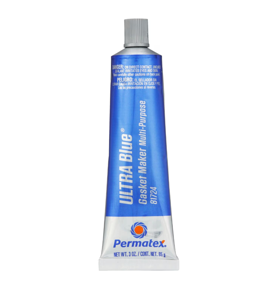 Permatex 81724 Blue RTV Silicone Gasket Maker 3 oz Tube Case of 12 Oil Resistant