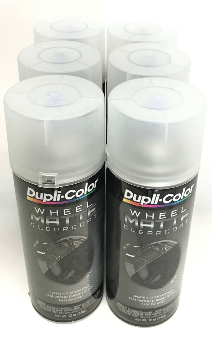 Duplicolor HWP106 - 6 Pack Wheel Coating Spray Paint Matte Clear - 12 oz